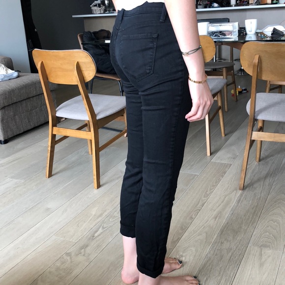J Brand Ankle Cigarette Jeans in Black - Picture 2 of 3
